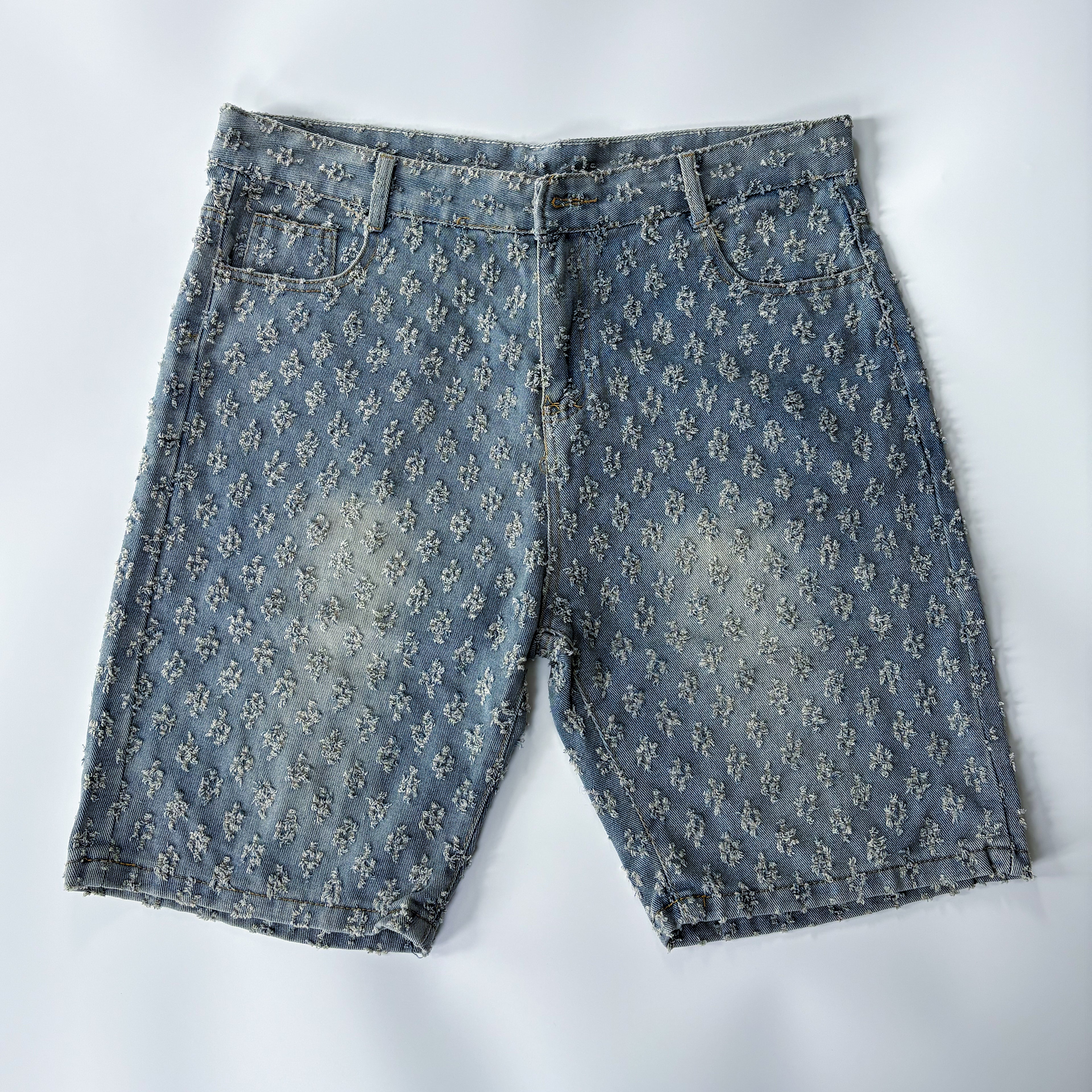 Short Jean Texturé - Bleu