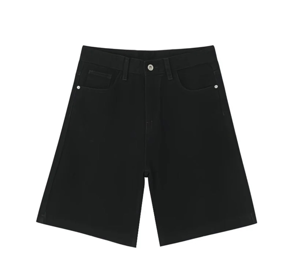 Short Denim Baggy - Noir