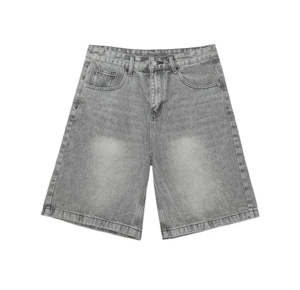 SHORT BAGGY DENIM - Gris